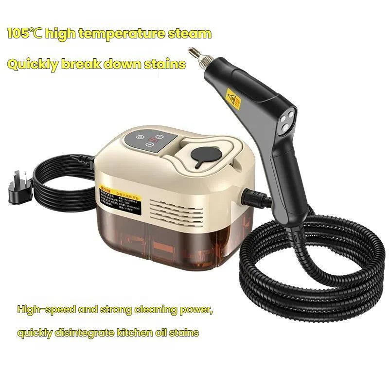 YAERDUN 1500W High Temperature Steam Cleaner Smart Digital Kitchen Hood Bathroom Cleaning Machine, Size: 110V US Plug(Black White)